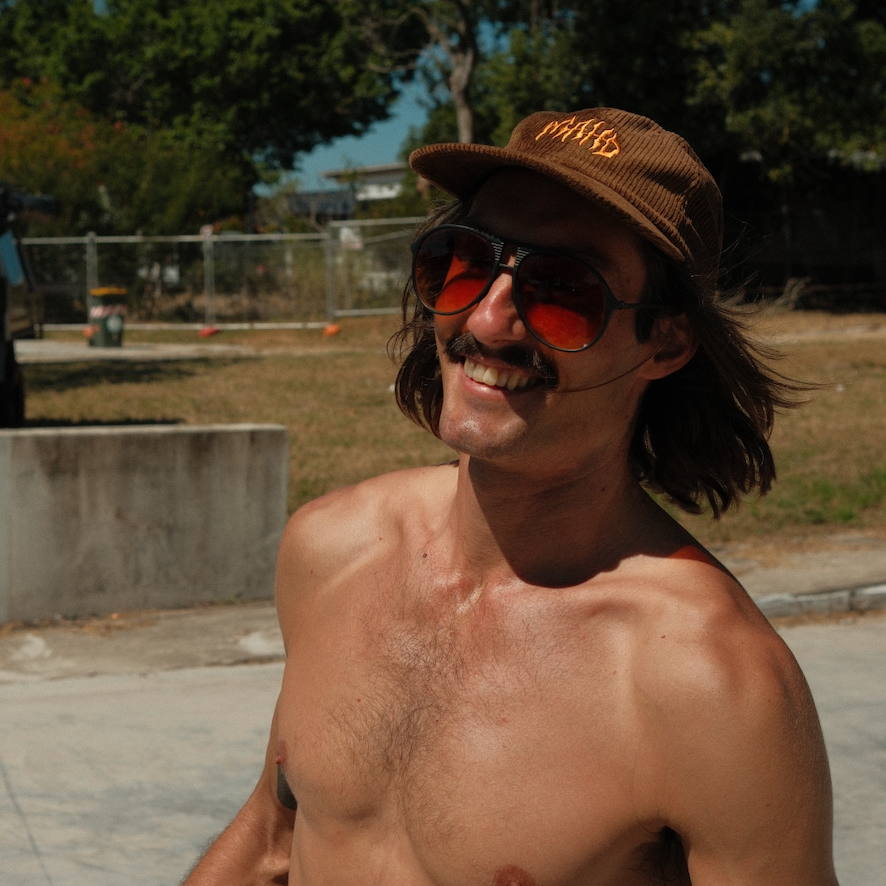 Metal Corduroy Hat - Chocolate