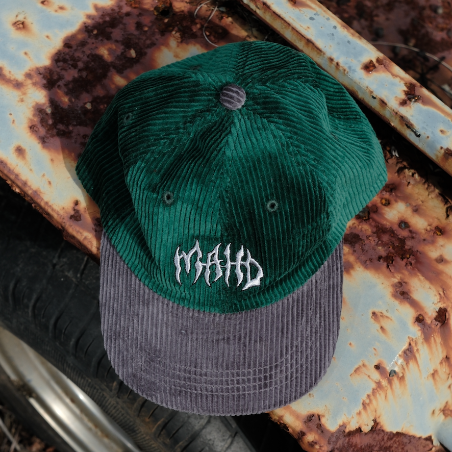 Metal Corduroy Hat - Green