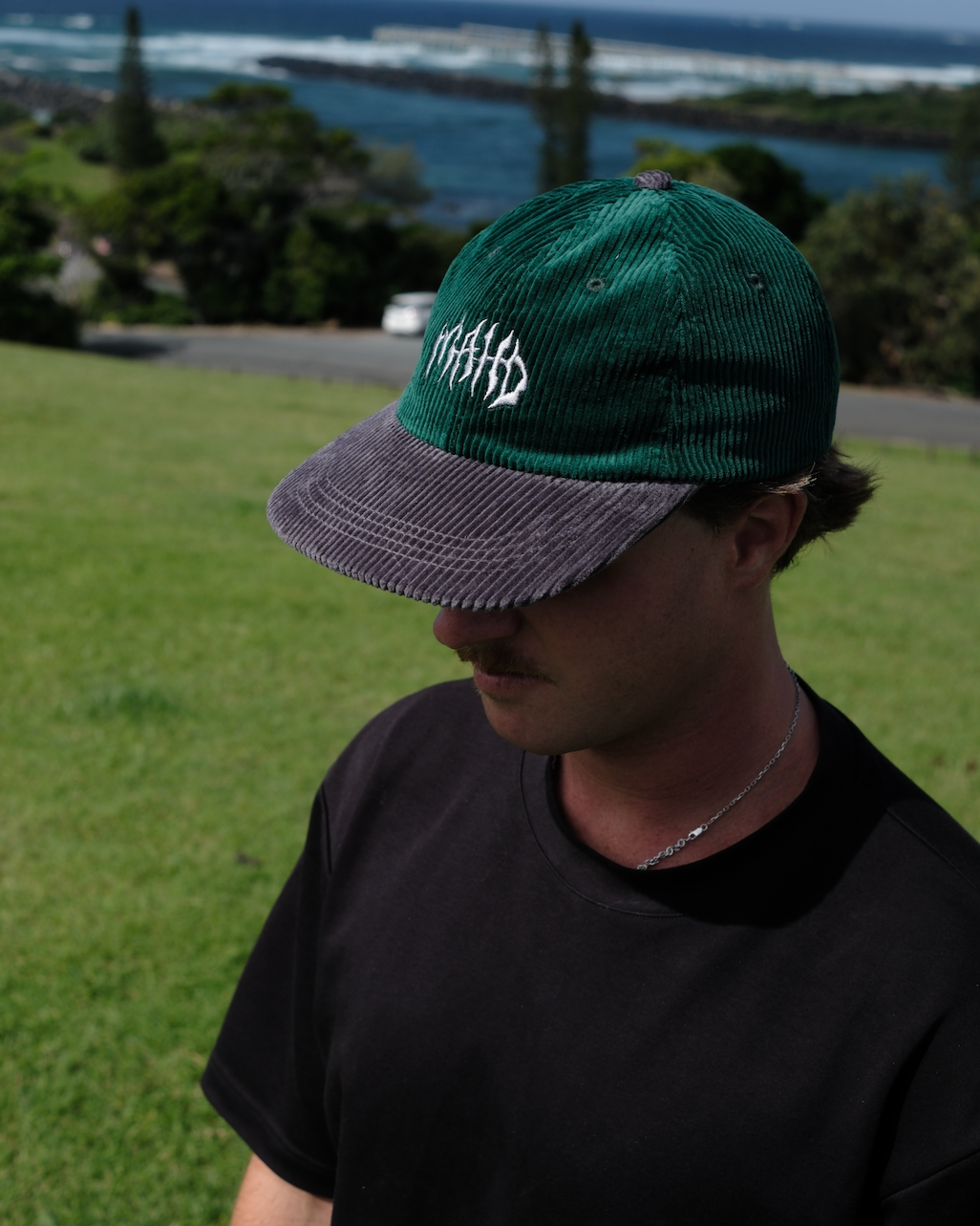 Metal Corduroy Hat - Green