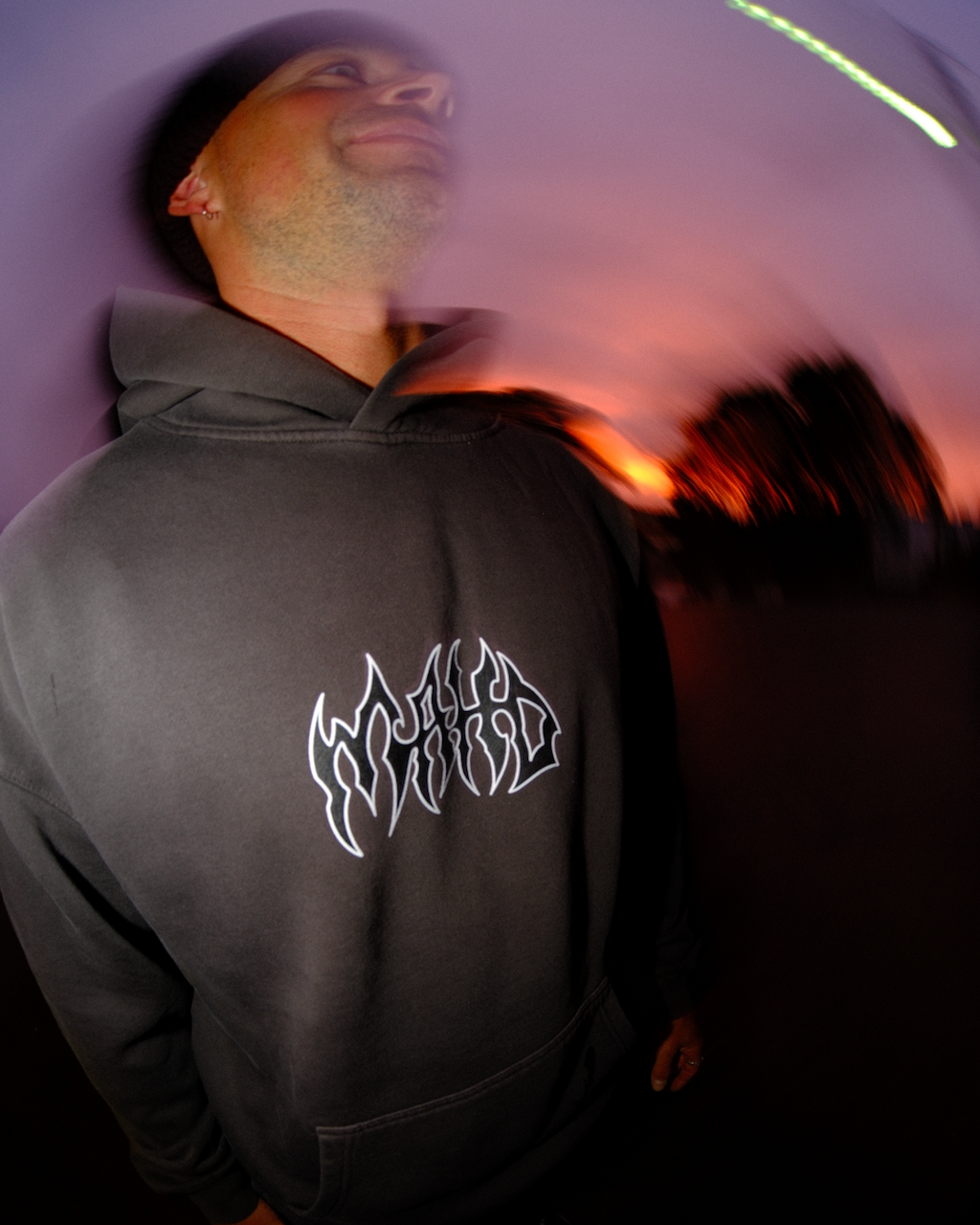 Faded Black Metal Hoodie