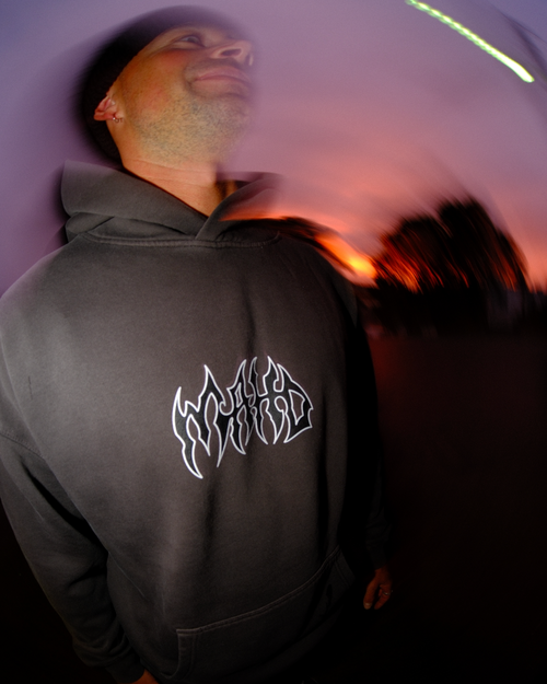 Faded Black Metal Hoodie