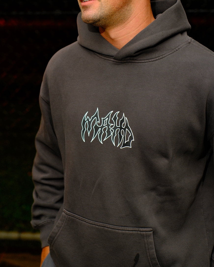 Faded Black Metal Hoodie